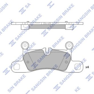 Колодки тормозные задние (дисковые) VW Touareg (11-), Porsche Cayenne (11-) Hi-Q (SANGSIN) SP2319