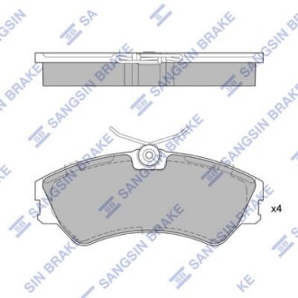 Колодки тормозные передние VW Transporter (-03) Hi-Q (SANGSIN) SP4053