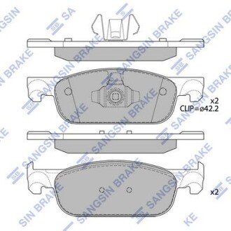 Гальмiвнi колодки кт. Hi-Q (SANGSIN) SP4054