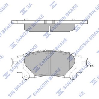 Колодки тормозные задние Lexus IS250 (13-), Prius (11-) Hi-Q (SANGSIN) SP4131
