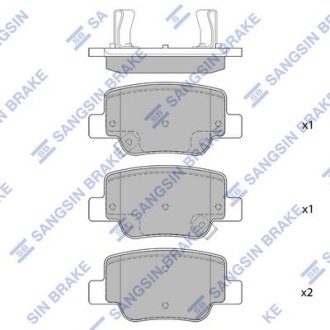 Колодки гальмівні дискові Hi-Q (SANGSIN) SP4142