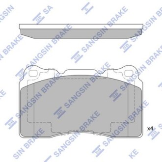 Колодки тормозные передние Renault Megane III (09-), Volvo S60 (04-) Hi-Q (SANGSIN) SP4145A