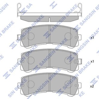 Колодки тормозные задние Nissan Patrol (06-) Hi-Q (SANGSIN) SP4157