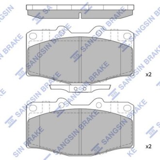 Колодки тормозные передние Toyota HiLux VI (N1)(-06) Hi-Q (SANGSIN) SP4245