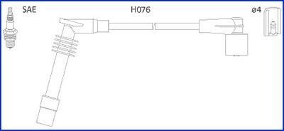 HUCO OPEL дроти високого напруги AІstra F,Corsa B,Vectra A/B HITACHI 134234 (фото 1)