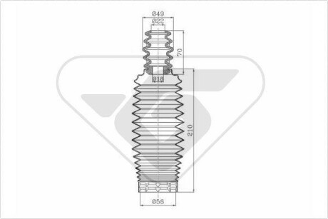Пылезащитный комилект, амортизатор HUTCHINSON KP001