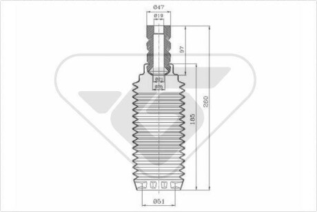 Пылезащитный комилект, амортизатор HUTCHINSON KP009