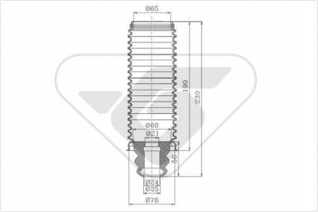 Пылезащитный комилект, амортизатор HUTCHINSON KP039