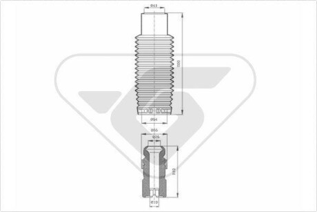 Пылезащитный комилект, амортизатор HUTCHINSON KP096