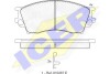 Комплект тормозных колодок, дисковый механизм ICER 141337 (фото 1)