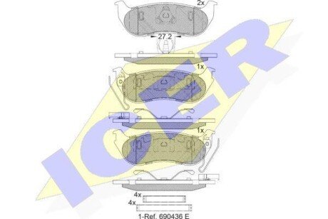 Автозапчасть ICER 182255