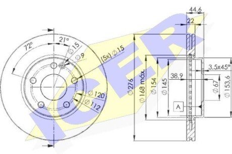 Тормозной диск ICER 78BD0111-2