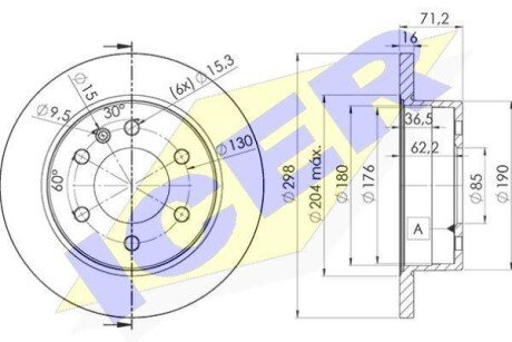 Тормозной диск ICER 78BD0191-2