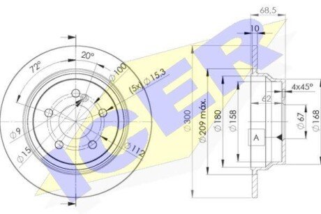 Тормозной диск ICER 78BD0413-2