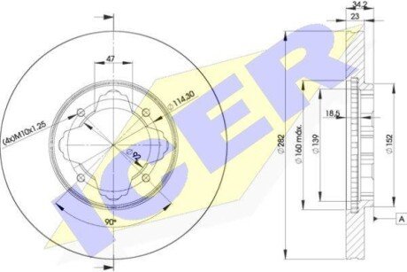 Тормозной диск ICER 78BD0837-2