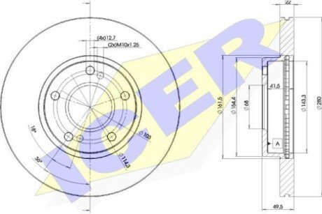 Тормозной диск ICER 78BD1057-2