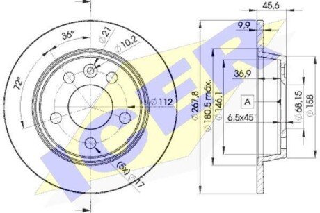 Тормозной диск ICER 78BD1094-2