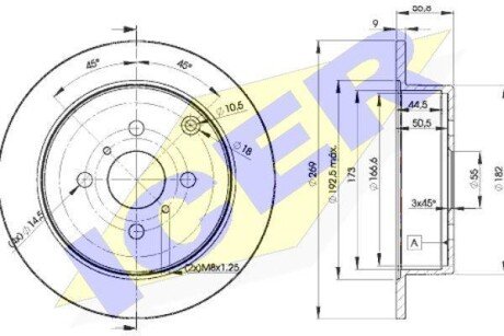 Тормозной диск ICER 78BD1221-2