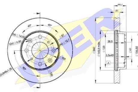 Тормозной диск ICER 78BD1701-2