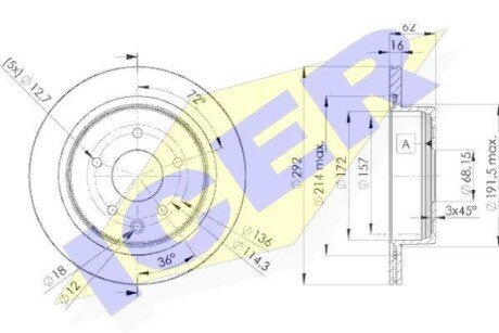 Тормозной диск ICER 78BD2071-2