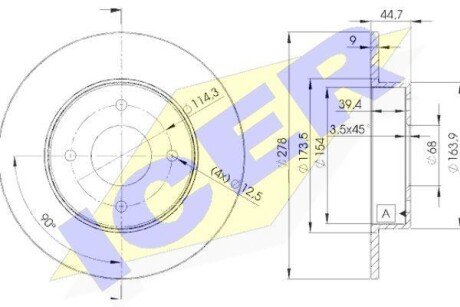 Тормозной диск ICER 78BD2083-2