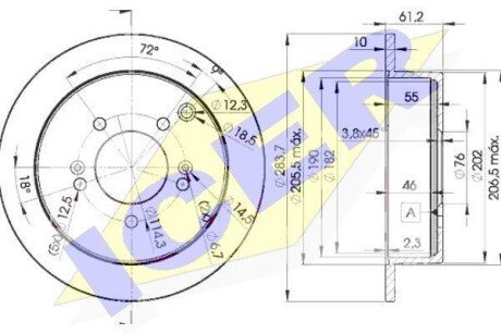 Тормозной диск ICER 78BD2907-2