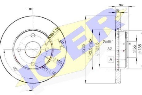 Тормозной диск ICER 78BD3254-2