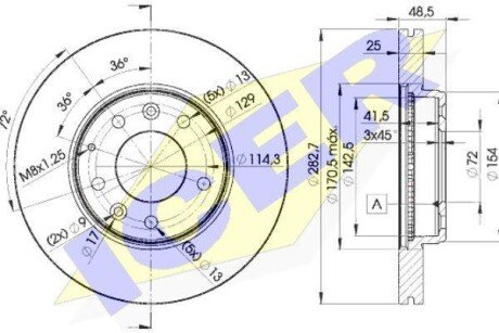 Тормозной диск ICER 78BD3269-2