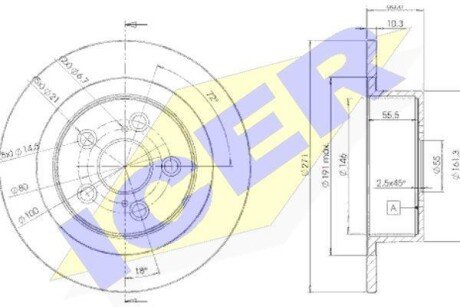 Тормозной диск ICER 78BD4243-2