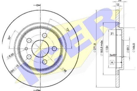 Тормозной диск ICER 78BD4679-2