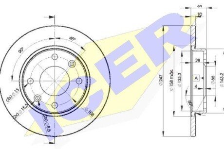 Тормозной диск ICER 78BD4689-2