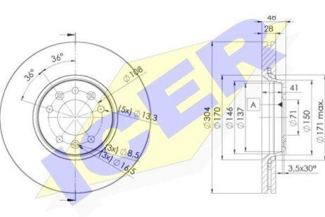 Тормозной диск ICER 78BD4755-2