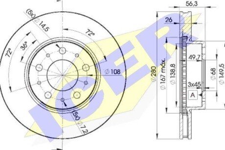 Тормозной диск ICER 78BD6567-2