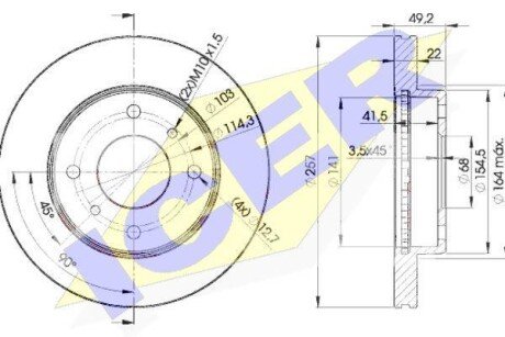 Тормозной диск ICER 78BD7101-2