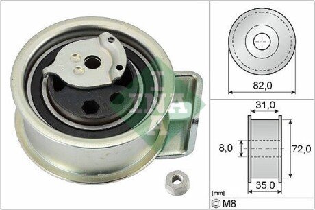 Натяжний ролик паска ГРМ VAG 1.4TDI/1.9TDI INA 531039620