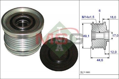 Шкив генератора FORD INA 535018210