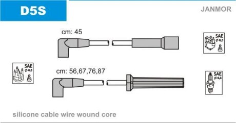 Провода в/в Daewoo Nexia 1.5 93- Janmor D5S