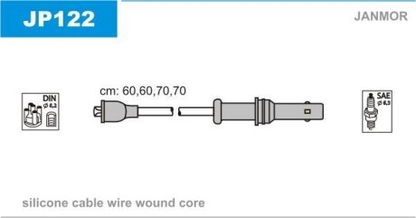 К-кт дротів В/В Subaru Forester, Legasy, 92-98 Janmor JP122