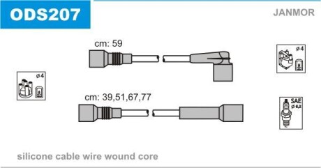 Дроти запалення, набір Janmor ODS207