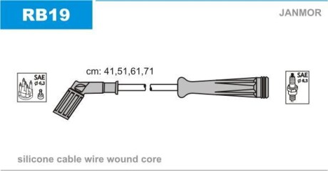 Дроти запалювання Renault Megane 1,6E.1,6I Janmor RB19