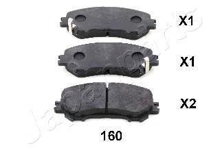 Колодки гальмівні NISSAN P. QASHQAI 13- JAPANPARTS PA160AF