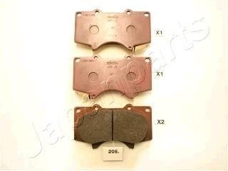 TOYOTA гальмівні колодки передн.Land Cruiser 02-,Fortuner,Mitsubishi Pajero IV 07- JAPANPARTS PA-205AF