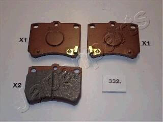 Комплект тормозных колодок, дисковый механизм JAPANPARTS PA-332AF