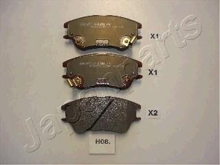 Комплект тормозных колодок, дисковый механизм JAPANPARTS PAH08AF