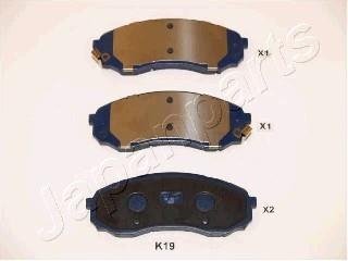 Гальмівні колодки, дискове гальмо (набір) JAPANPARTS PAK19AF (фото 1)