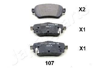 Колодки гальмівні NISSAN T. QASHQAI 1,5-1,6 DCI 13- JAPANPARTS PP107AF (фото 1)