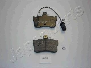 Комплект гальмівних колодок, дискове гальмо JAPANPARTS PP-406AF
