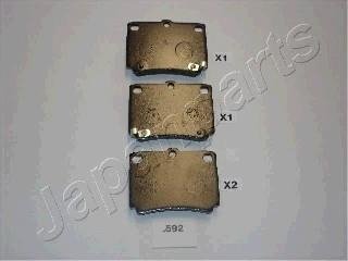 MITSUBISHI гальмівні колодки задн.Pajero Sport 98- JAPANPARTS PP-592AF