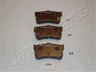 HYUNDAI гальмівні колодки задні Sonata 91- JAPANPARTS PP-598AF (фото 1)