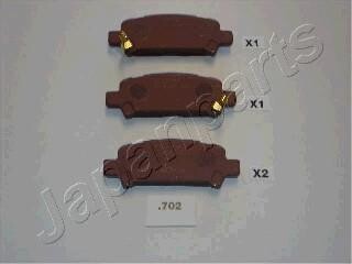 Комплект тормозных колодок, дисковый механизм JAPANPARTS PP-702AF